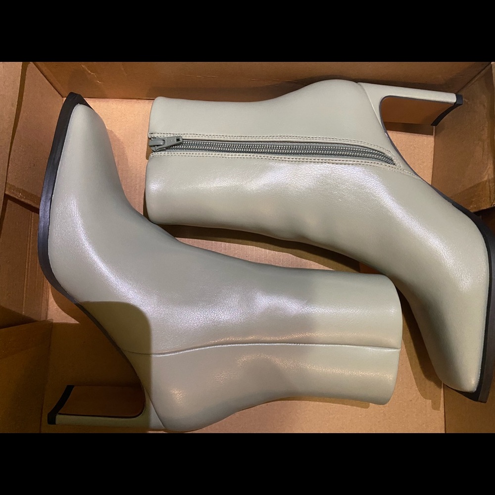 sage green boots